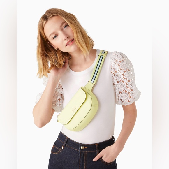 ♠️kate spade Rosie Belt Bag Fanny Pack Pebbled Leather, Melon Rind NWT - Picture 15 of 16